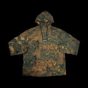 Timberland Mens Size Small All Over Print Lightweight Windbreaker Hooded Jacket - Picture 1 of 16