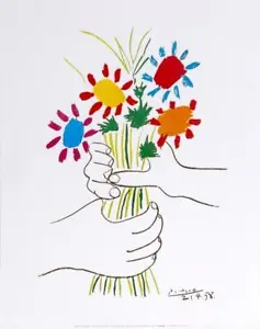 Pablo Picasso Petite Fleurs Poster Large 24x36 Flowers Modern Art Wall Print New - Picture 1 of 2