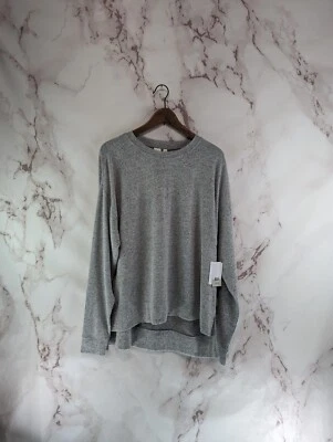 BP Shirt Womens Large Gray Sleep Lounge Pajama Pearl Marled Heather Long Sleeve  - Image 1 of 4