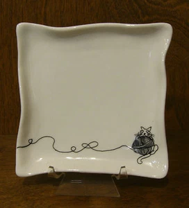 PLATILLO DE PORCELANA Top Collection #4130 con GATO en la foto, NUEVO de tienda minorista - Imagen 1 de 1