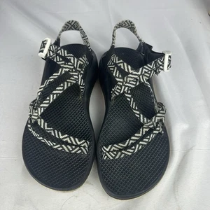 Chaco Women's Size 8 Black White Zx1 Classic Adjustable Sport Sandals Origami - Picture 1 of 5