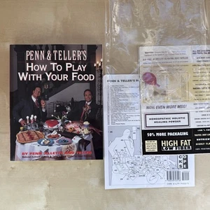 Penn & Teller's How to Play with Your Food, Play in Traffic, Cruel Tricks SIGNED - Picture 1 of 12
