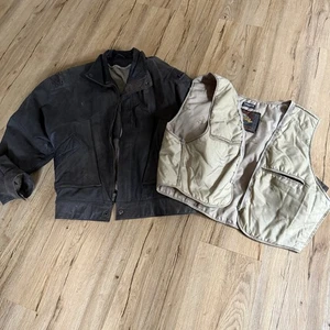 Vintage Adventure Bound Leather Bomber Jacket Men’s Brown Vest 90s Y2K S Aviator - Picture 1 of 21