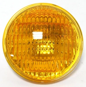 HardDrive 4.5in. Fluted Sealed Beams - Amber - 12V/50W Motorcycle Street 38-524 - Picture 1 of 3