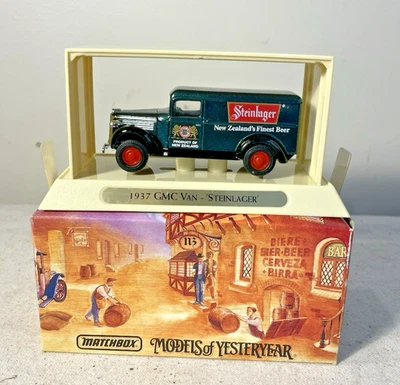 MATCHBOX MODELS OF YESTERYEAR #YGB08 1937 GMC VAN - STEINLAGER BEER - Image 1 of 2