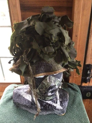 British Army Jungle Bucket Hat With Camouflage Netting - Image 1 of 4