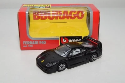 B73 1:43 BBURAGO BURAGO 4128 FERRARI F40 F 40 NOIR MIB - Photo 1/4