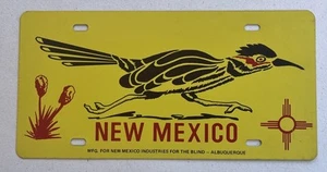 Vintage New Mexico Vanity License Plate Roadrunner Albuquerque Zia Blind - Picture 1 of 8