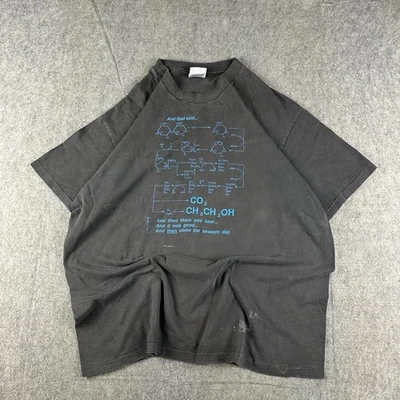 Camiseta De Colección Años 80 Jesucristo Dios XL Negra Desteñida Cerveza Alcohol Divertida 1988 Foto 1 de 4