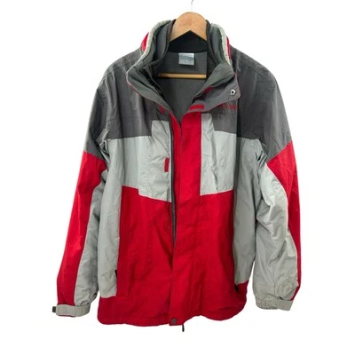 Columbia Bugaboo Interchange Jacket Medium Red Tan Brown Waterproof - Image 1 of 4