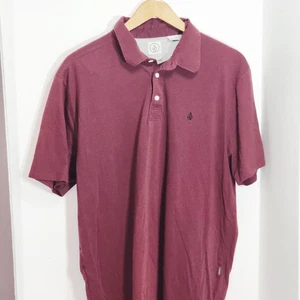 Camisa Polo Volcom Adulto X-Grande Borgoña Patinador Patinador Informal Rugby Para Hombres - Imagen 1 de 6