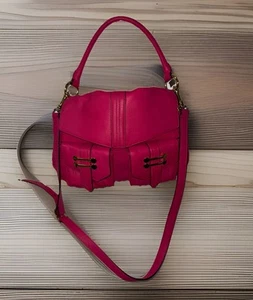 Ralph Lauren Bermondsey Flap Pink Leather Handbag Shoulder Strap Gold Hardware - Picture 1 of 10
