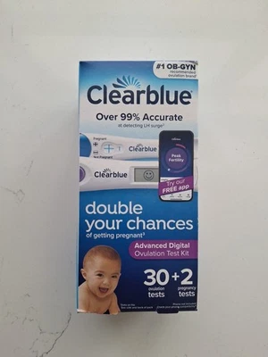 Clearblue Advanced Digital Ovulation Test Kit - 30 Test Ovulazione + 2vprwgnancy - Immagine 1 di 4