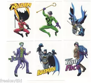 Lote de 10 tatuajes temporales de pingüino Batman Robin Riddler Joker de DC Comics - Imagen 1 de 2