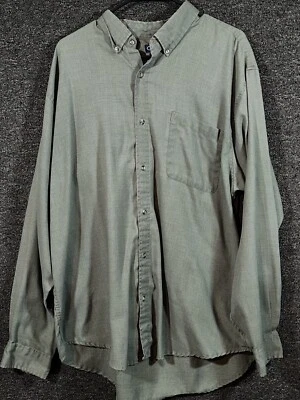 Camisa para mujer Cherokee con botones delanteros verde cazador talla XL Foto 1 de 4