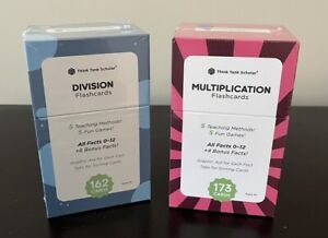 Think Tank Scholar: Multiplication Division Flashcards (2 Boxes) Home School 8+
