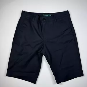 Lauren Ralph Lauren Womens Shorts Sz 2 Black Cotton Stretch Preppy Classic 10" - Picture 1 of 9