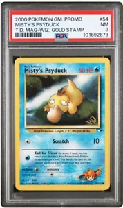 PSA 7 Misty's Psyduck 54 W Wizards Gold Stamp Pokemon Promo Card 2000 - Picture 1 of 2
