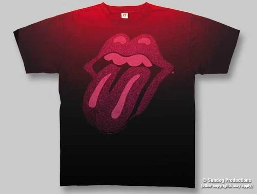 2XL Rolling Stones Weathered Tongue faded tie dye shirt VINTAGE -Single Stitched