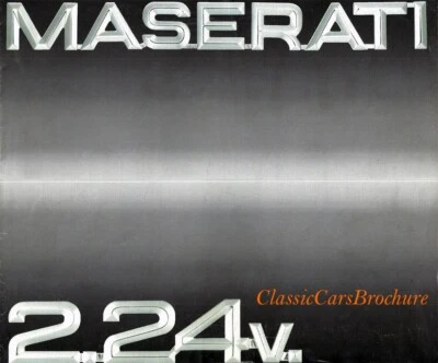 Brochure Depliant Maserati 2.24v Italiano 16 pagine - Immagine 1 di 4