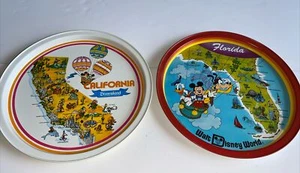 Vintage Disneyland Walt Disney World Florida / California Tray 10.5" Souvenir - Picture 1 of 9
