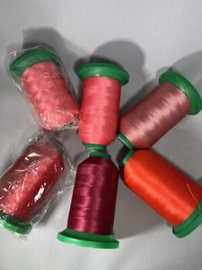 5000m Isacord Embroidery Thread 6 colors assorted REDS - Picture 1 of 5