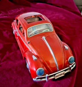 VINTAGE RARE 1960s BANDAI JAPAN TIN GIANT VOLKSWAGEN BEETLE B/O - Picture 1 of 12
