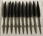 Vintage Hors D'oeuvre Forks Party Supplies 10 Pc Stainless Steel Plastic