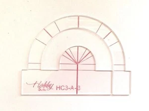 Handy Half Circle Quilting Template HC3-A-3 3mm - Picture 1 of 2