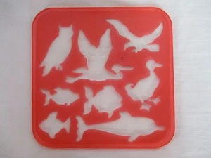 Tupperware Tuppertoys Dart 1997 Plantilla Dibujo Plantilla Animales Rojos 1943-4 - Imagen 1 de 2