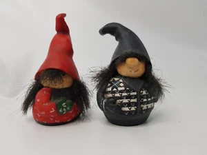 Norwegian Gnome Set of 2 Polymer Clay Handmade Figurines Couple - Candy Designs - Picture 1 of 8