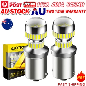 2 x 1156 BA15S Car White 54 LED Brake Globe Reverse Stop Tail Light Bulbs 12V - Picture 1 of 11