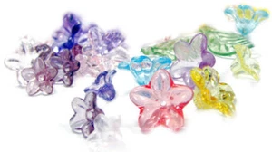 Flower Beads Acrylic Jewelry Making Leafs Mix DIY Jewelry 7-18 mm 0.5 lb - Picture 1 of 7