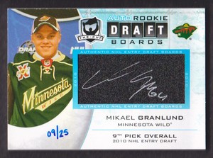 2013-14 The Cup Hockey AUTO Draft Board #DB/MG Mikael Granlund 09 /25