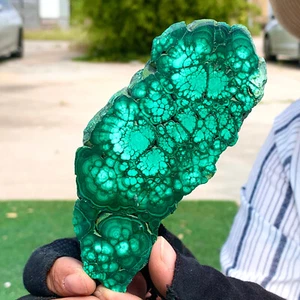 156G Natural glossy Malachite transparent cluster rough mineral sample - Picture 1 of 12