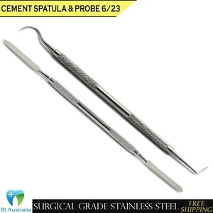 Dental Teeth Cleaning Examination Probe 6/23 Cement Spatula Dental Orthodontic - Imagen 1 de 1