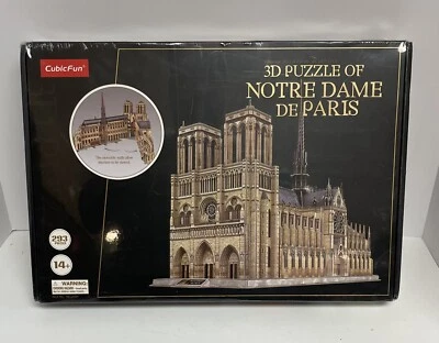 CubicFun 3D Puzzle of Notre Dame de Paris Church Model Kit 293 Pieces NEW Sealed - Image 1 of 4