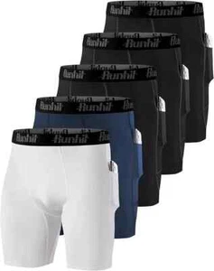 Runhit Mens Compression Shorts Sports Underwear Spandex Running Shorts Workout M - Picture 1 of 7