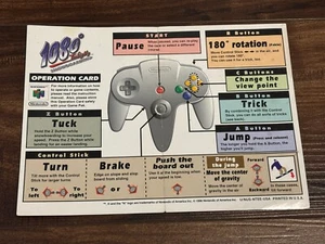 1080 Ten Eighty Snowboarding Operation Card Trick N64 Nintendo 64 Manual Only - Picture 1 of 2