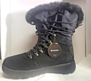 Botas de mujer Columbia talla 8 impermeables invierno negras obo *funde pequeñas* NUEVAS - Imagen 1 de 8