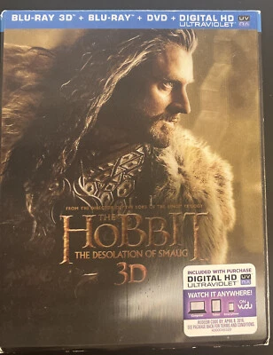 HOBBIT DESOLATION OF SMAUG 2013 3D + BLU-RAY + DVD + SLIPCOVER 5-DISC - Image 1 of 4