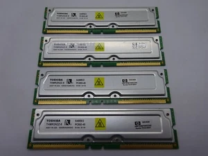 Toshiba 256MB (4x64MB) RDRAM THMR2N2Z-8 64MB/2 PC800-45 ECC #R1633 - Bild 1 von 2