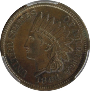1864 MS64BN Indian Head Penny, Bronze, PCGS 38390006 - Picture 1 of 4