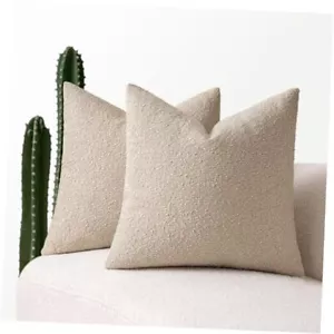 Set of 2 Throw Pillow Covers 20x20 Inch 20" x 20" (Pack of 2) Neutral - Picture 1 of 7