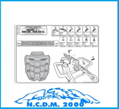 Montaje trasero Givi SR6401 Monokey Triumph Tiger 800/XC/XR 2012 2013 2014 Foto 1 de 4
