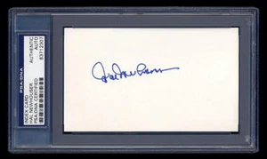 HAL NEWHOUSER SIGNED INDEX CARD MINT PSA/DNA SLABBED AUTOGRAPH HOF TIGERS - Picture 1 of 1
