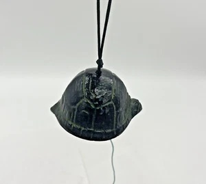 Vintage Green Cast Iron Gardener's Eden Turtle Windchime/Bell Made in Japan - Picture 1 of 10