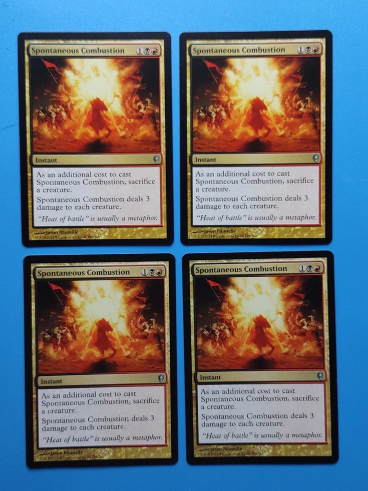 MTG 4x Spontaneous Combustion x4 NM Conspiracy Magic Playset - Image 1 of 1