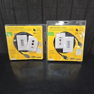 (2) HDMI In-Wall Connection Kit HT2001-WH-V1 9ft High Speed Premium New Lot Set - Picture 1 of 18