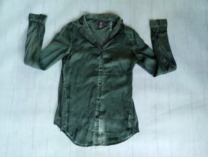 I.Jeans by Buffalo Blouse Size XS Button Down Shirt Green - Picture 1 of 13